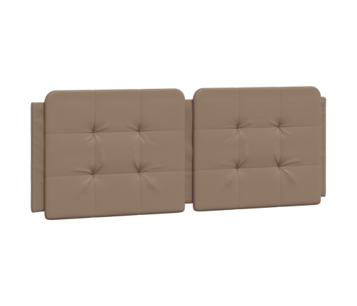 Cabecero de cama acolchado cuero sintético capuchino 140 cm