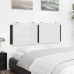 Cabecero de cama acolchado cuero sintético blanco negro 140 cm