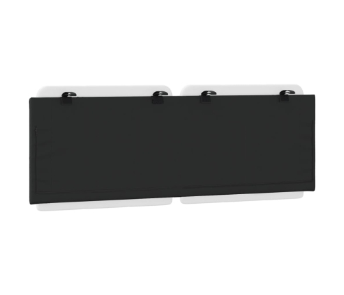 Cabecero de cama acolchado cuero sintético blanco negro 140 cm