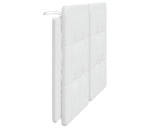 Cabecero de cama acolchado cuero sintético blanco 160 cm