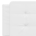 Cabecero de cama acolchado cuero sintético blanco 160 cm