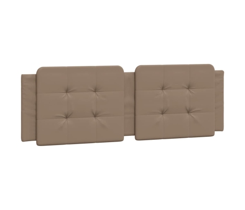 Cabecero de cama acolchado cuero sintético capuchino 160 cm