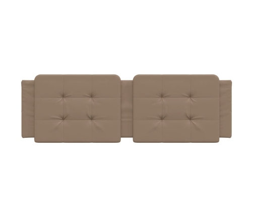 Cabecero de cama acolchado cuero sintético capuchino 160 cm