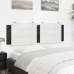 vidaXL Cabecero de cama acolchado cuero sintético blanco negro 160 cm