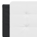 vidaXL Cabecero de cama acolchado cuero sintético blanco negro 160 cm