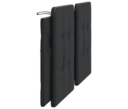 vidaXL Cabecero de cama acolchado cuero sintético negro 180 cm