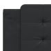 Cabecero de cama acolchado cuero sintético negro 180 cm