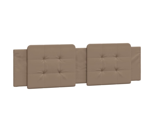 Cabecero de cama acolchado cuero sintético capuchino 180 cm