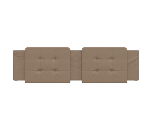 Cabecero de cama acolchado cuero sintético capuchino 180 cm