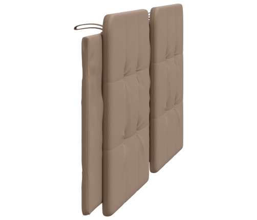 Cabecero de cama acolchado cuero sintético capuchino 180 cm