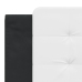 Cabecero de cama acolchado cuero sintético blanco negro 180 cm