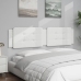 Cabecero de cama acolchado cuero sintético blanco 200 cm