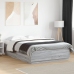 Estructura cama con luces LED madera gris Sonoma 160x200 cm