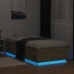 vidaXL Estructura cama con luces LED madera roble Sonoma 100x200 cm