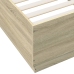 vidaXL Estructura cama con luces LED madera roble Sonoma 100x200 cm