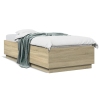 Estructura cama con luces LED madera roble Sonoma 100x200 cm