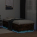 Estructura cama con luces LED madera roble ahumado 100x200 cm