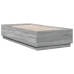 Estructura cama con luces LED madera gris Sonoma 100x200 cm