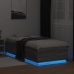 Estructura cama con luces LED madera gris Sonoma 100x200 cm