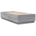 Estructura cama con luces LED madera gris Sonoma 100x200 cm