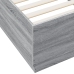 Estructura de cama con luces LED madera gris Sonoma 90x200 cm