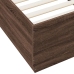 vidaXL Estructura de cama con luces LED madera roble marrón 90x200 cm