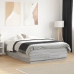 Estructura cama con luces LED madera gris Sonoma 140x190 cm