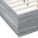 Estructura cama con luces LED madera gris Sonoma 140x190 cm