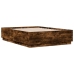 Estructura cama con luces LED madera roble ahumado 135x190 cm