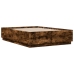 Estructura cama con luces LED madera roble ahumado 135x190 cm