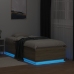 Estructura cama con luces LED madera roble Sonoma 90x190 cm