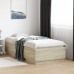 Estructura cama con luces LED madera roble Sonoma 90x190 cm