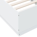 Estructura cama con luces LED madera ingeniería blanco 75x190cm