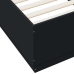 Estructura de cama madera de ingeniería negra 100x200 cm