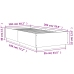 Estructura de cama madera de ingeniería negra 100x200 cm