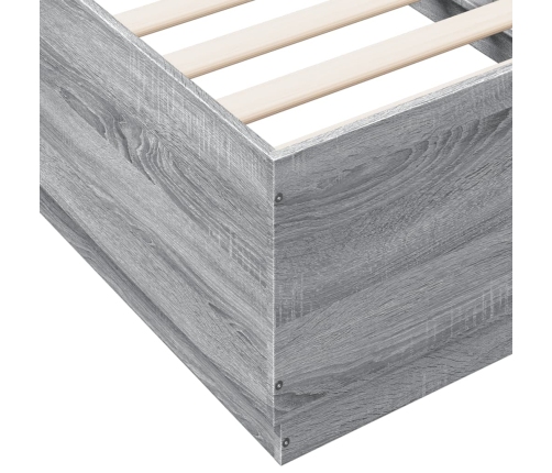 Estructura de cama madera de ingeniería gris Sonoma 75x190 cm