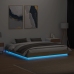 vidaXL Estructura de cama con luces LED roble Sonoma 180x200 cm