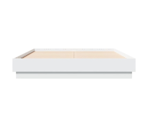 vidaXL Estructura de cama con luces LED blanco 140x190 cm