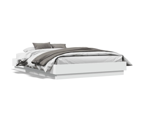 vidaXL Estructura de cama con luces LED blanco 140x190 cm