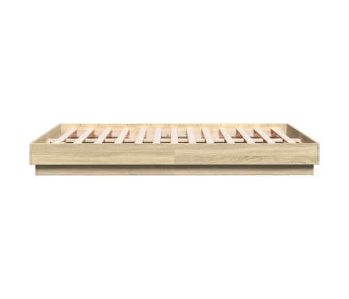 Estructura de cama madera de ingeniería roble Sonoma 150x200 cm