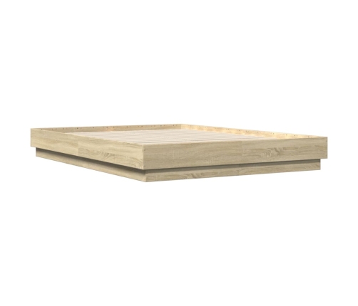 Estructura de cama madera de ingeniería roble Sonoma 150x200 cm