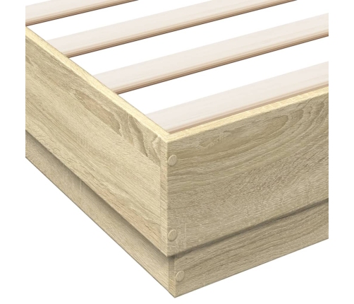 Estructura de cama madera de ingeniería roble Sonoma 150x200 cm