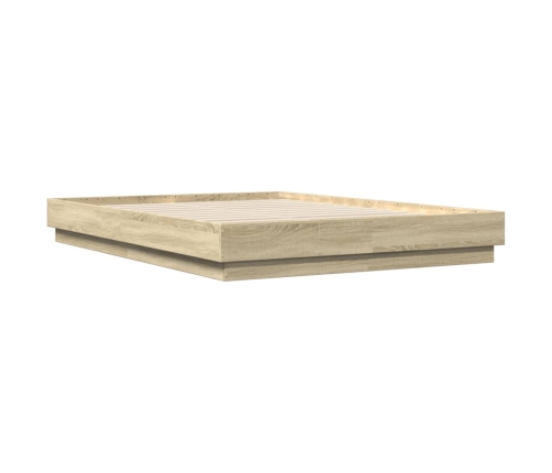 Estructura de cama madera de ingeniería roble Sonoma 140x200 cm