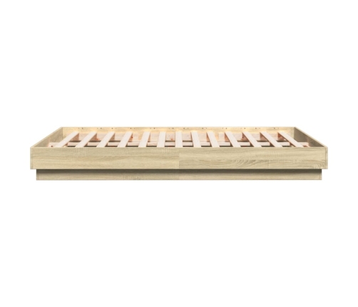 Estructura de cama madera de ingeniería roble Sonoma 140x200 cm