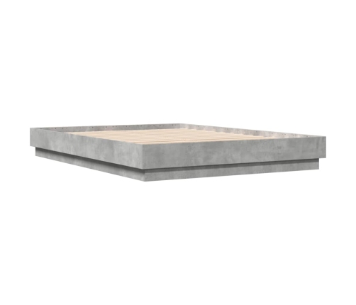 Estructura de cama madera de ingeniería gris hormigón 120x200cm