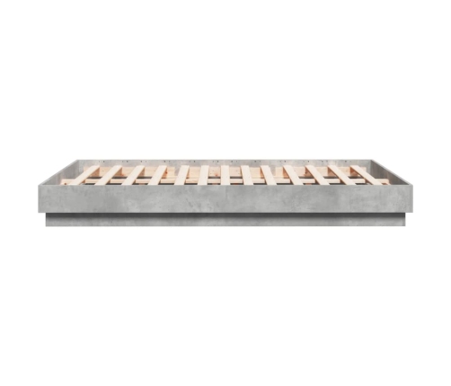 Estructura de cama madera de ingeniería gris hormigón 120x200cm
