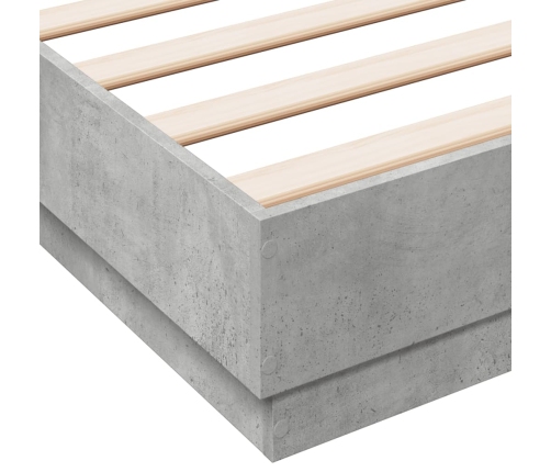 Estructura de cama madera de ingeniería gris hormigón 120x200cm