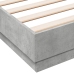 Estructura de cama madera de ingeniería gris hormigón 120x200cm
