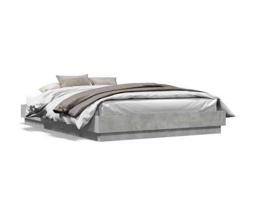 Estructura de cama madera de ingeniería gris hormigón 120x200cm