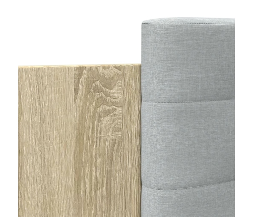 Cama con cabecero madera de ingeniería roble Sonoma 140x200 cm